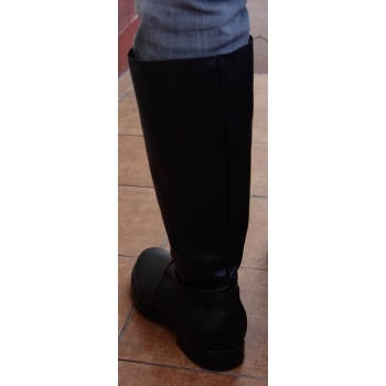 Kozaki ze skóry z szeroką cholewką 48 cm